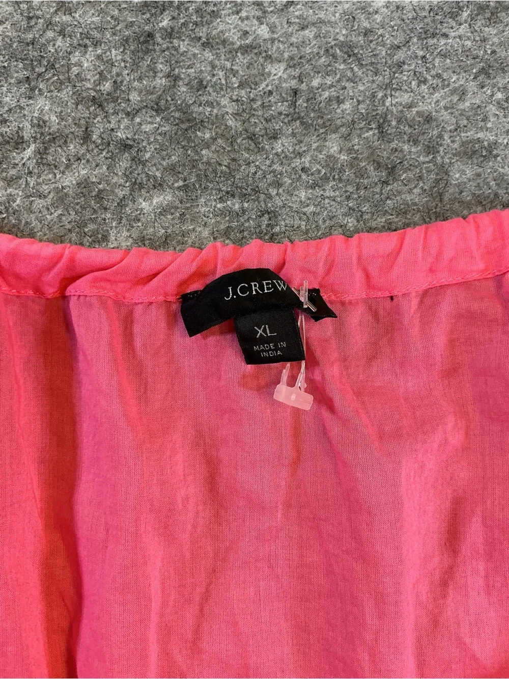 J. Crew Cotton Casual Tiered Pink Button-Front Dress Size XL